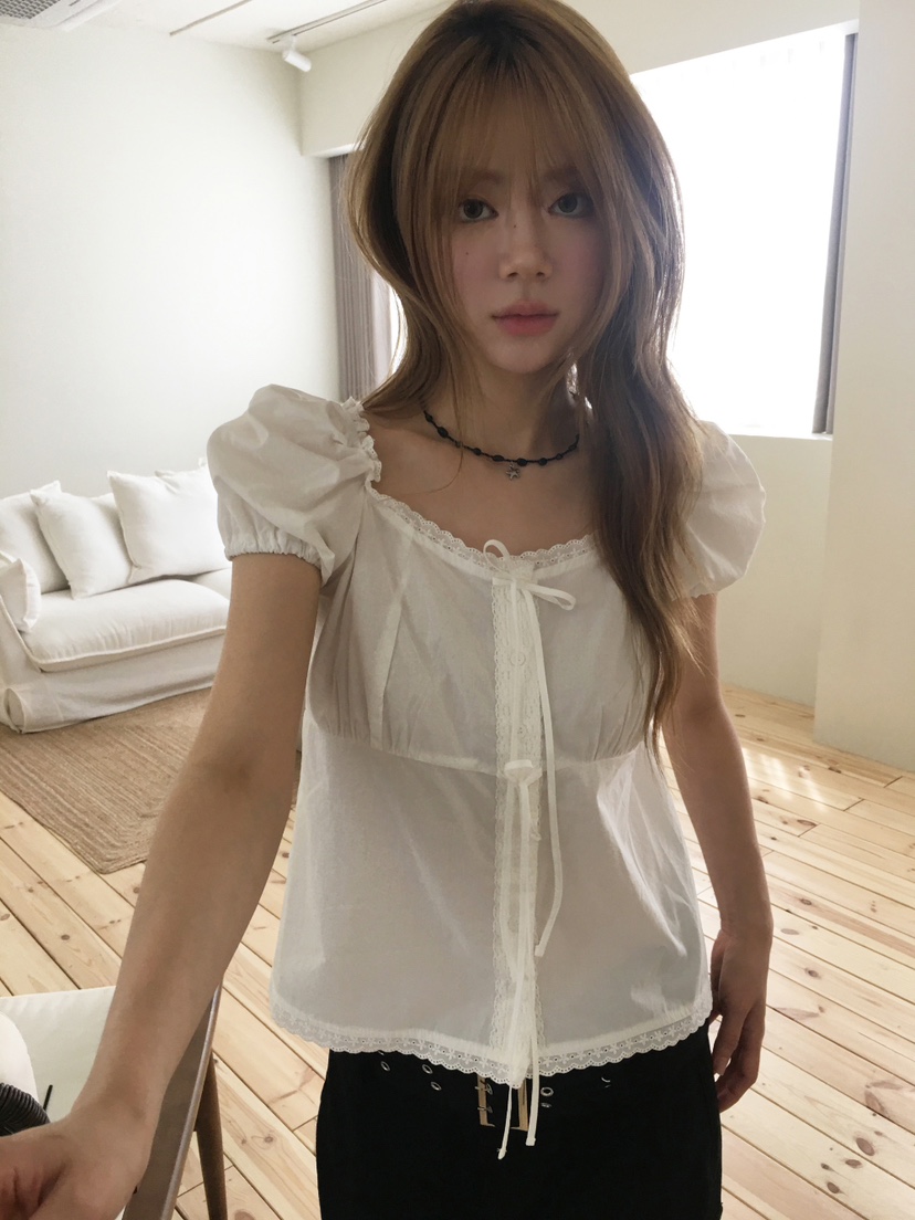 FRILL-T/DADA韓國直郵女士新品推薦職業休閑襯衫蕾絲衫FRILL-T/DADA襯衫/蕾絲衫