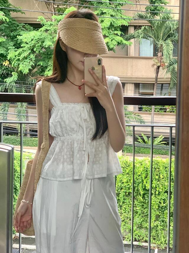 FRILL-T/DADA韓國代購女士新品推薦26春夏時尚吊帶背心FRILL-T/DADA吊帶/背心