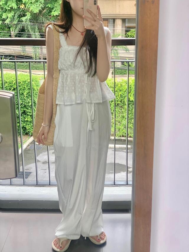 FRILL-T/DADA韓國代購女士新品推薦26春夏時尚吊帶背心FRILL-T/DADA吊帶/背心