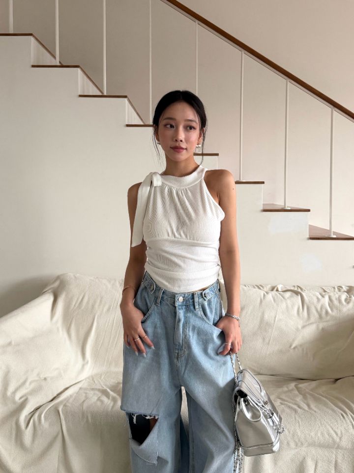 mars韓國代購女裝新品職業26春夏熱賣休閑時尚吊帶背心露肩mars吊帶/背心