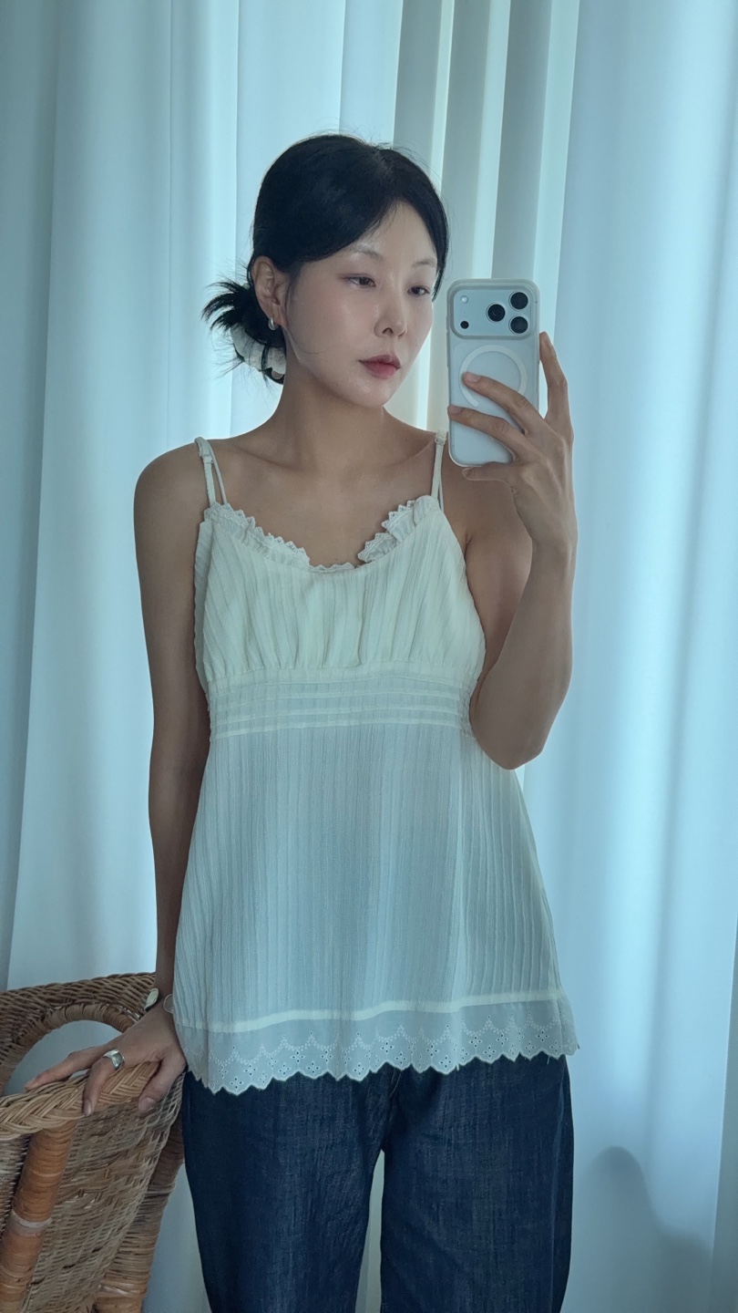 MILUI韓國直郵實拍女士新款熱賣時尚26春夏26夏季吊帶背心MILUI吊帶/背心
