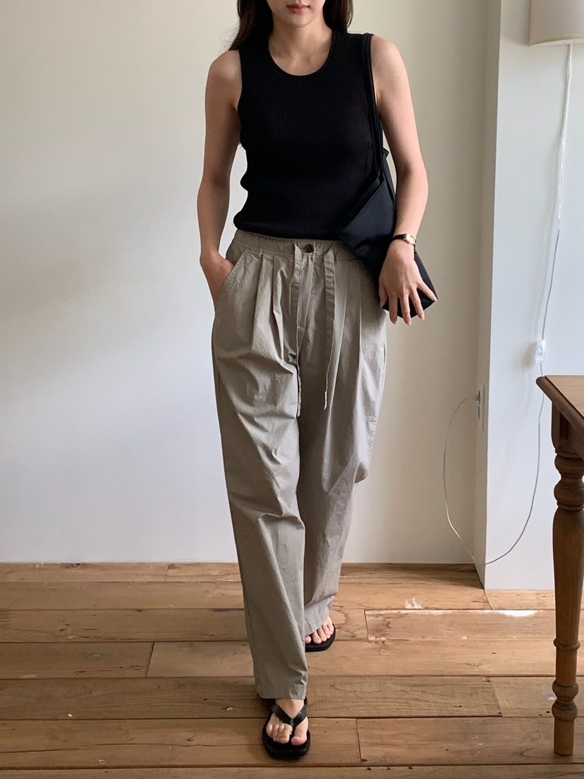 BLEECKER韓國直郵實拍女裝新品26夏季人氣休閑職業休閑褲BLEECKER休閑褲