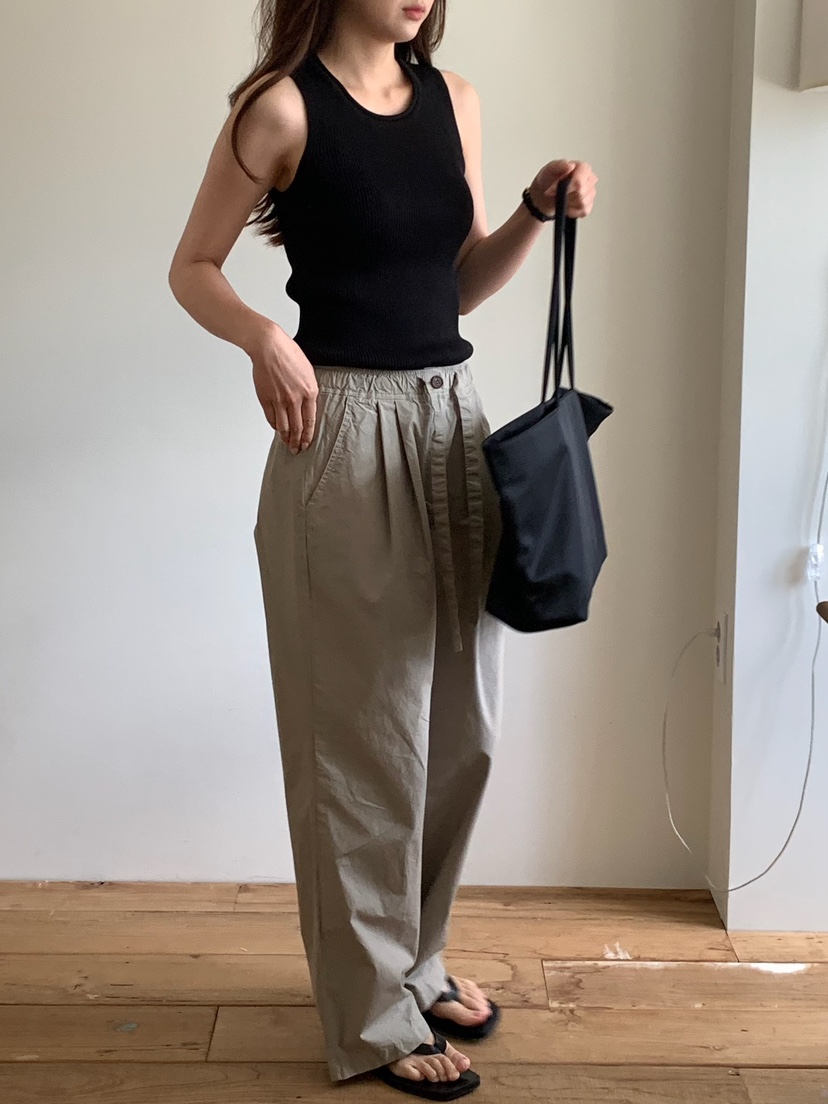 BLEECKER韓國直郵實拍女裝新品26夏季人氣休閑職業休閑褲BLEECKER休閑褲
