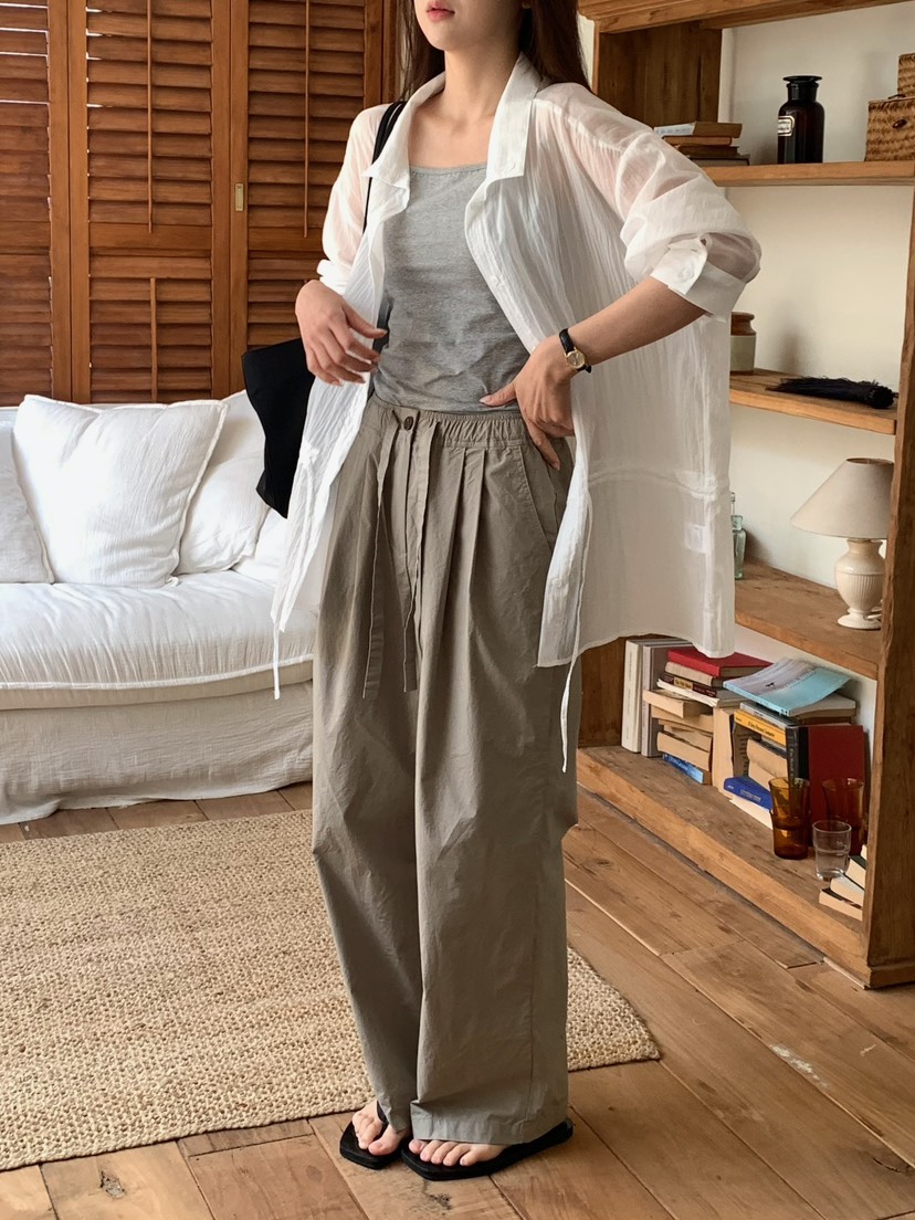 BLEECKER韓國直郵實拍女裝新品26夏季人氣休閑職業休閑褲BLEECKER休閑褲
