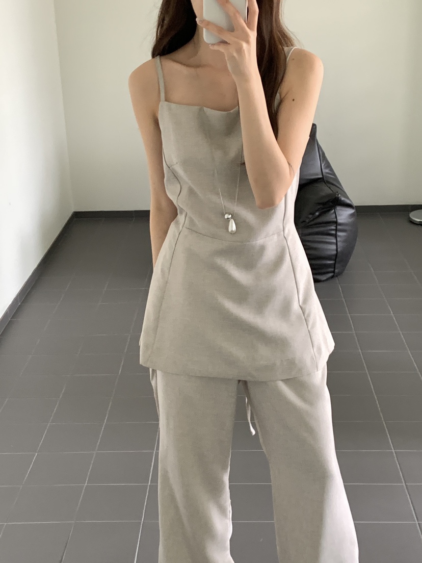 FRILL-T/DADA韓國直郵女裝新品熱賣時尚人氣休閑套裝套裝FRILL-T/DADA套裝