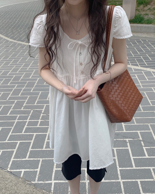 FRILL-T/DADA韓國直郵女士新款推薦職業人氣26夏季連衣裙FRILL-T/DADA連衣裙