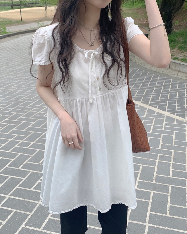 FRILL-T/DADA韓國直郵女士新款推薦職業人氣26夏季連衣裙FRILL-T/DADA連衣裙