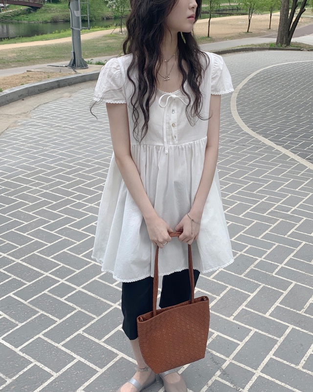FRILL-T/DADA韓國直郵女士新款推薦職業人氣26夏季連衣裙FRILL-T/DADA連衣裙