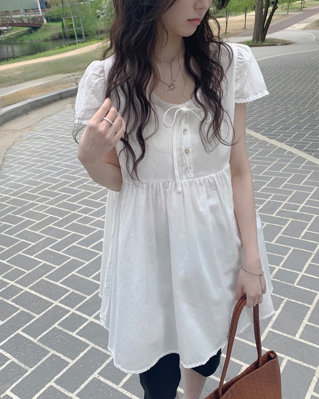 FRILL-T/DADA韓國直郵女士新款推薦職業人氣26夏季連衣裙FRILL-T/DADA連衣裙