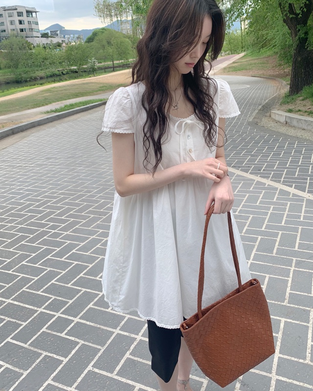 FRILL-T/DADA韓國直郵女士新款推薦職業人氣26夏季連衣裙FRILL-T/DADA連衣裙