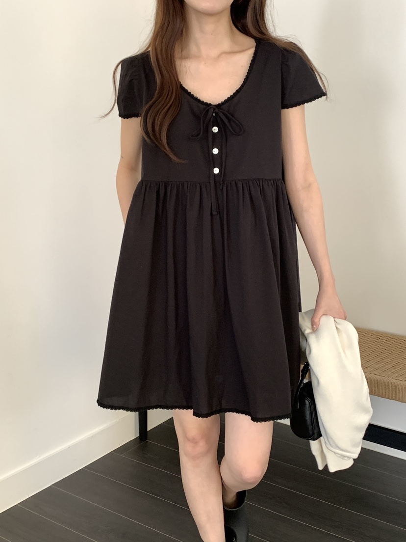 FRILL-T/DADA韓國直郵女士新款推薦職業人氣26夏季連衣裙FRILL-T/DADA連衣裙
