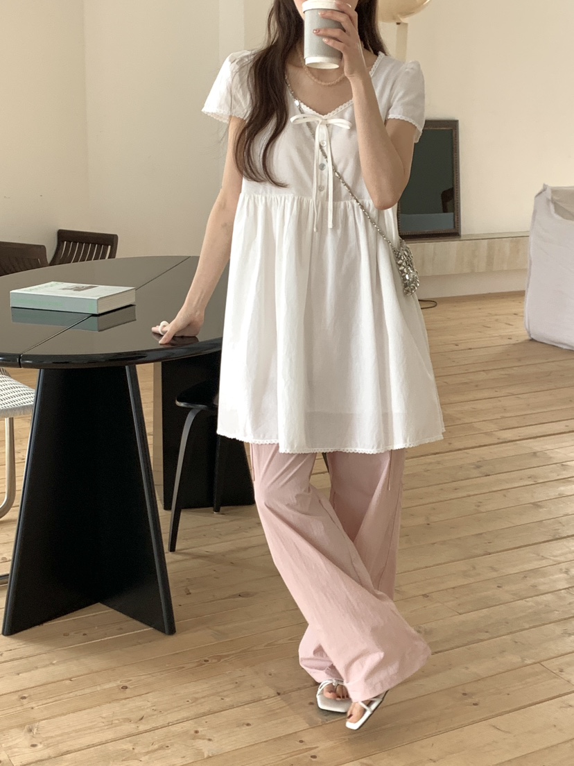 FRILL-T/DADA韓國直郵女士新款推薦職業人氣26夏季連衣裙FRILL-T/DADA連衣裙