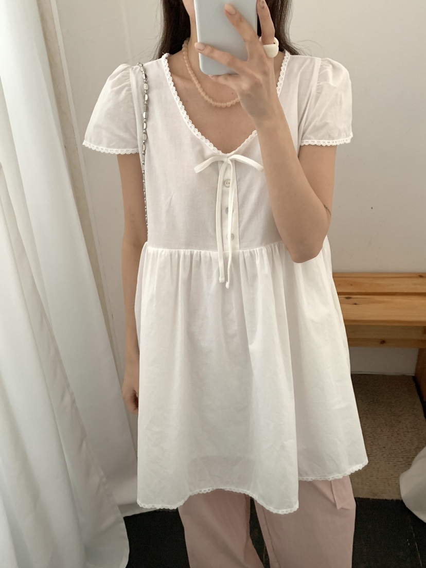 FRILL-T/DADA韓國直郵女士新款推薦職業人氣26夏季連衣裙FRILL-T/DADA連衣裙