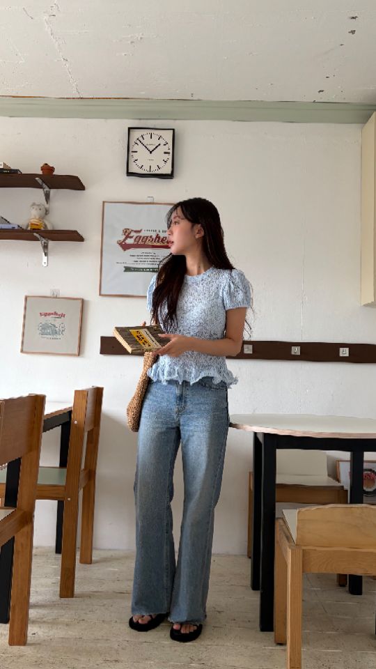 HEY/TO SEWING韓國代購女裝新款熱賣推薦休閑針織衫荷葉邊BY HEY/TO SEWING針織衫