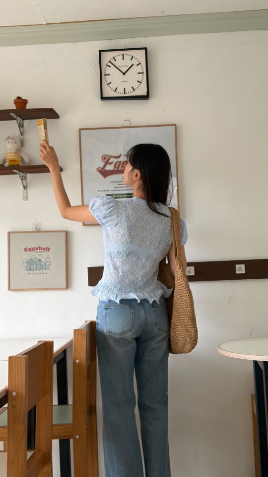 HEY/TO SEWING韓國代購女裝新款熱賣推薦休閑針織衫荷葉邊BY HEY/TO SEWING針織衫