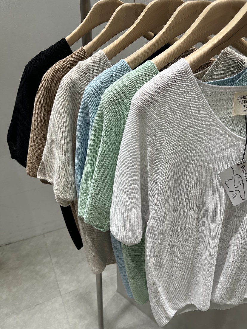 EVERCOMMERCE METICULOUSLY DESIGNED韓國直郵實拍女士新品時尚針織衫亞麻EVERCOMMERCE METICULOUSLY DESIGNED針織衫
