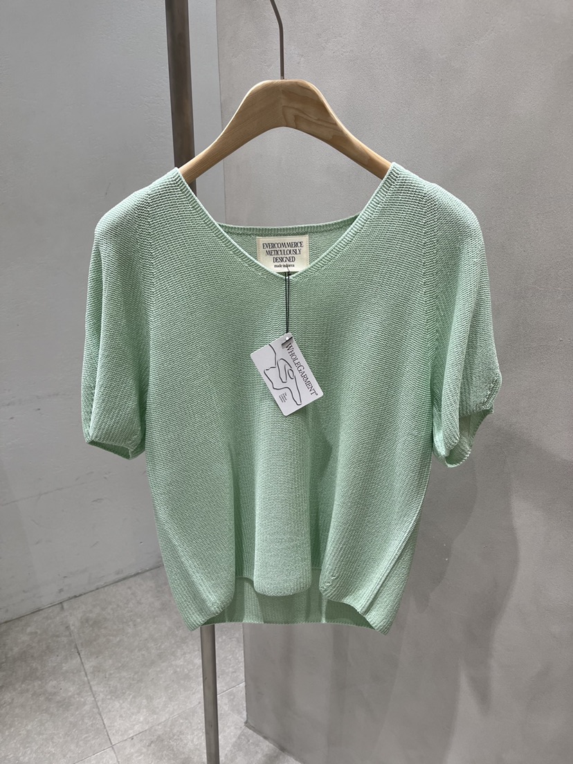 EVERCOMMERCE METICULOUSLY DESIGNED韓國直郵實拍女士新品時尚針織衫亞麻EVERCOMMERCE METICULOUSLY DESIGNED針織衫