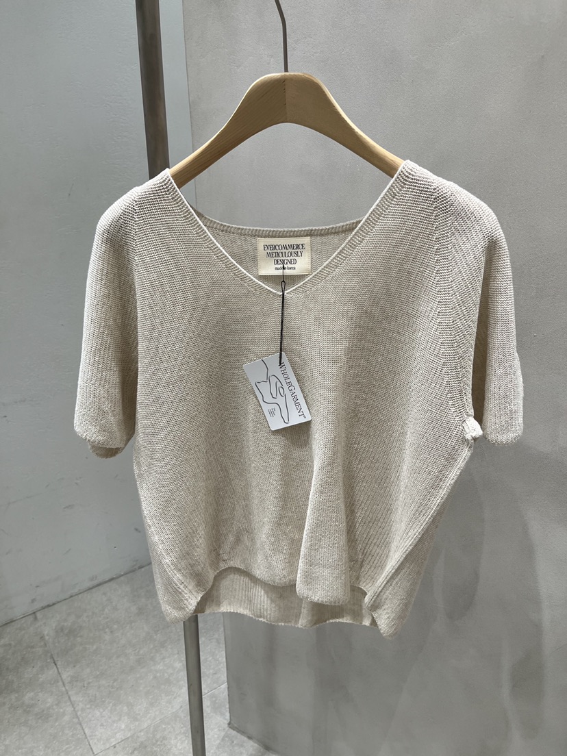 EVERCOMMERCE METICULOUSLY DESIGNED韓國直郵實拍女士新品時尚針織衫亞麻EVERCOMMERCE METICULOUSLY DESIGNED針織衫圖色1