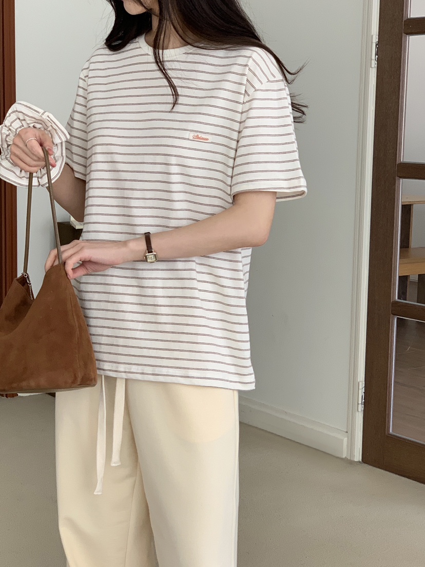 FORMSTUDIO/ATELIENNE韓國直郵女裝新品時尚休閑T恤條紋FORMSTUDIO/ATELIENNET恤
