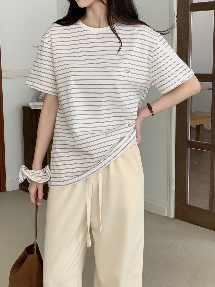 FORMSTUDIO/ATELIENNE韓國直郵女裝新品時尚休閑T恤條紋FORMSTUDIO/ATELIENNET恤圖色1
