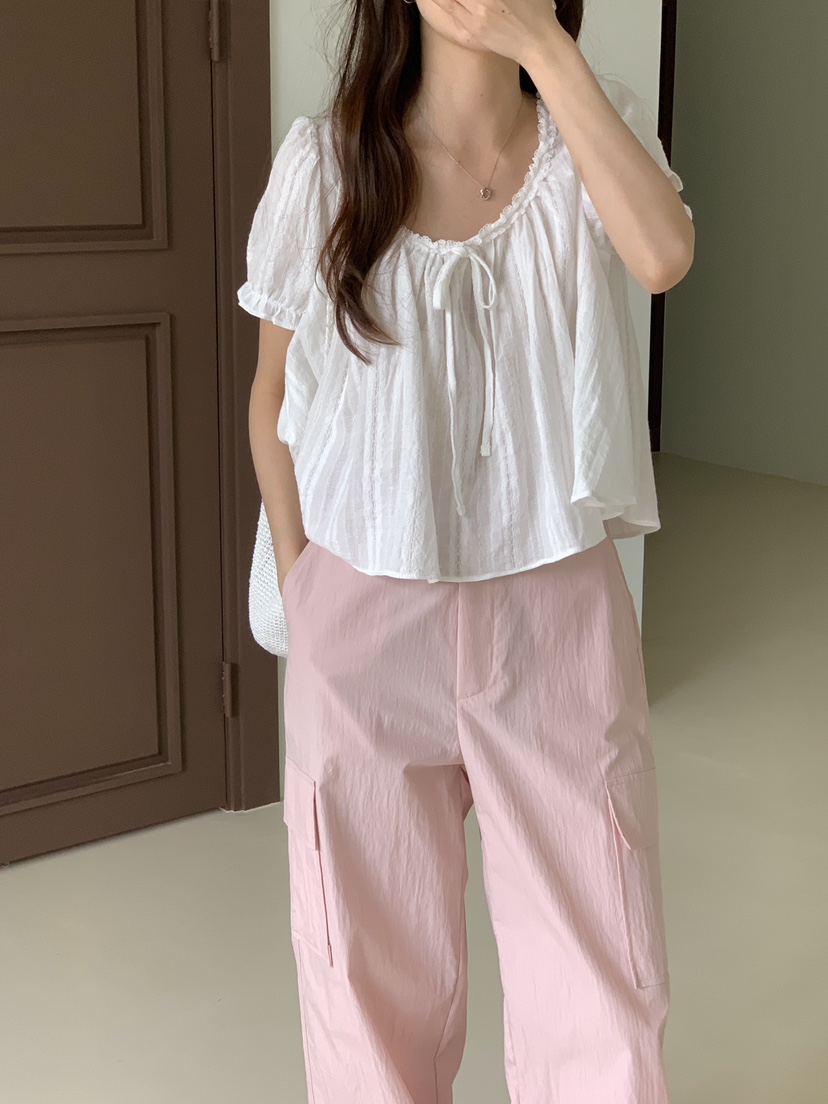 FRILL-T/DADA韓國直郵女士新款人氣推薦休閑襯衫蕾絲衫FRILL-T/DADA襯衫/蕾絲衫