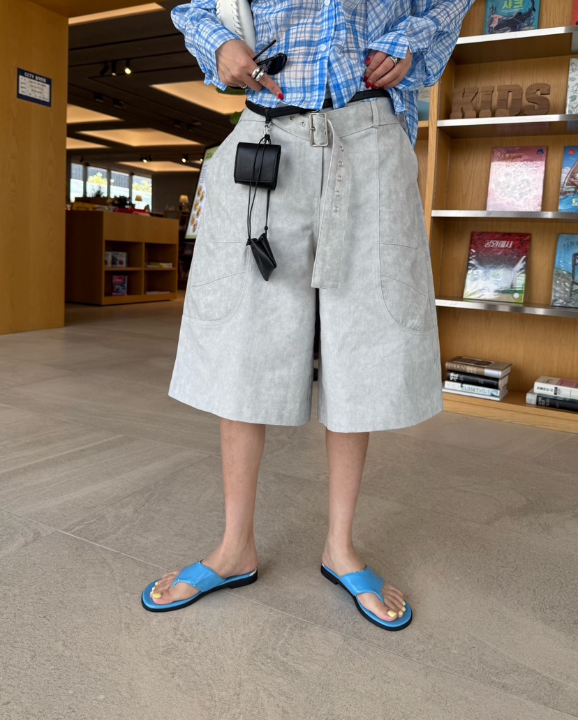 DENVER韓國東大門代購女士新品26春夏人氣推薦短褲不含腰帶DENVER短褲