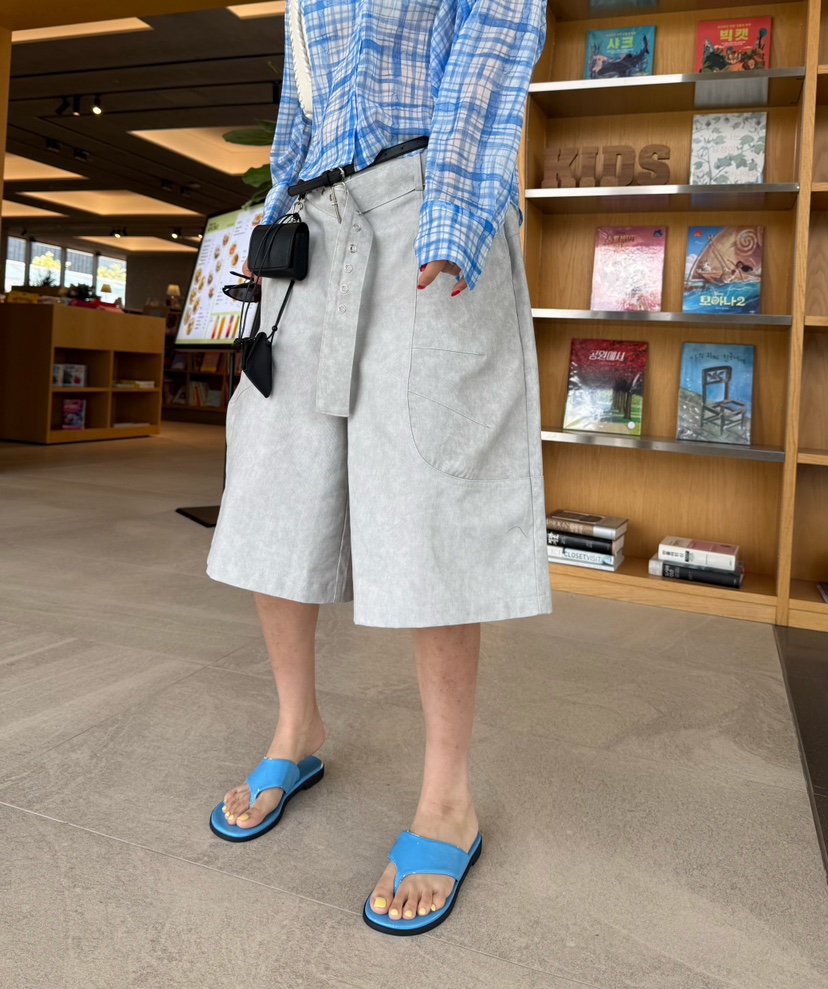 DENVER韓國東大門代購女士新品26春夏人氣推薦短褲不含腰帶DENVER短褲