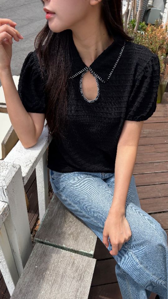 HEY/TO SEWING韓國東大門直郵女裝新品時尚職業26夏季T恤BY HEY/TO SEWINGT恤