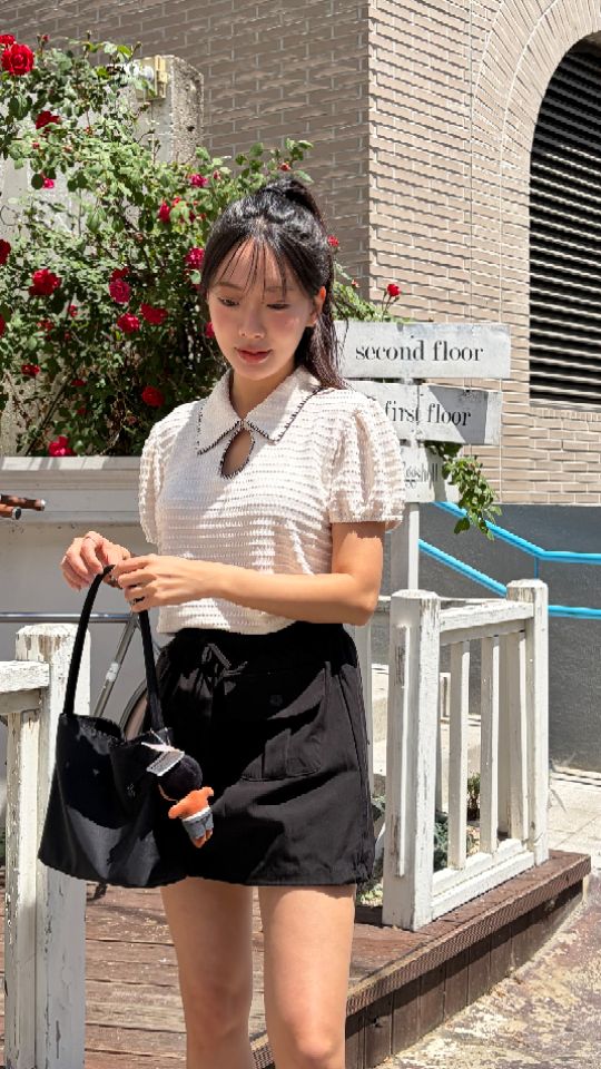 HEY/TO SEWING韓國東大門直郵女裝新品時尚職業26夏季T恤BY HEY/TO SEWINGT恤