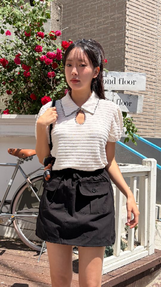 HEY/TO SEWING韓國東大門直郵女裝新品時尚職業26夏季T恤BY HEY/TO SEWINGT恤