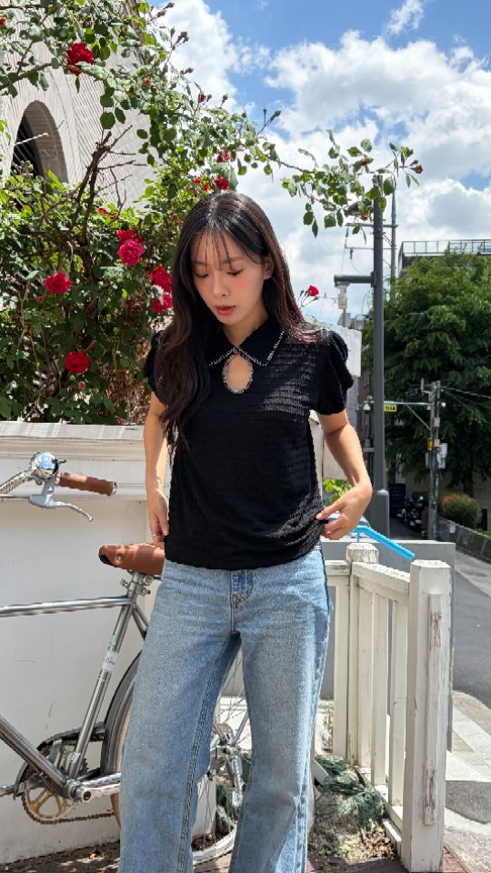HEY/TO SEWING韓國東大門直郵女裝新品時尚職業26夏季T恤BY HEY/TO SEWINGT恤