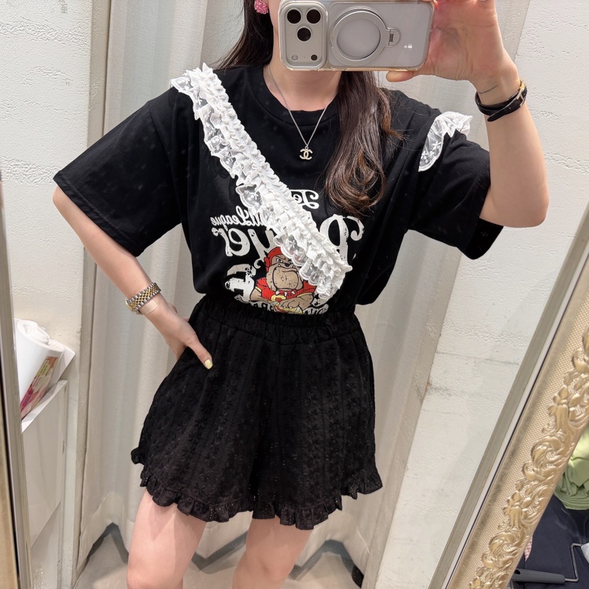 LOVABLE韓國直郵女裝新款職業熱賣休閑26春夏26夏季人氣T恤LOVABLET恤