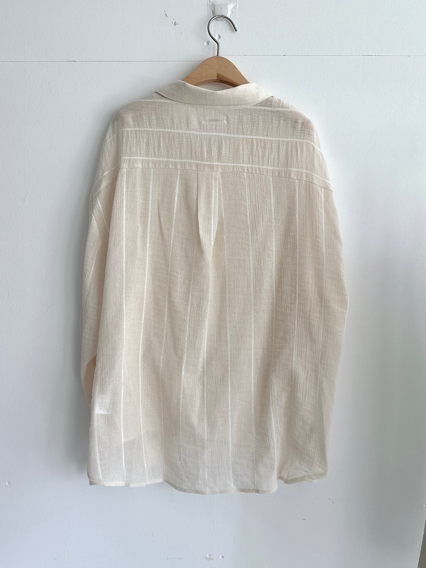 BLEECKER韓國代購女士新品熱賣26夏季職業襯衫蕾絲衫條紋BLEECKER襯衫/蕾絲衫