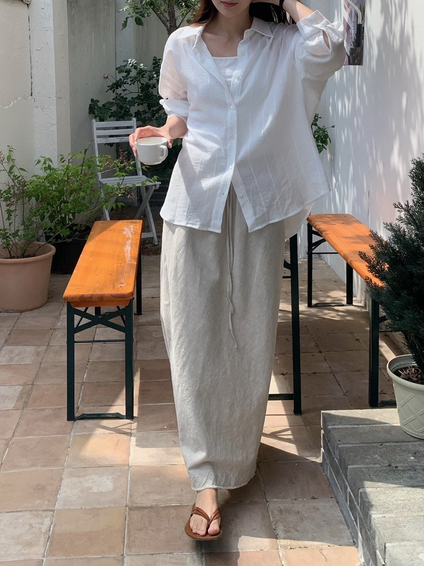 BLEECKER韓國代購女士新品熱賣26夏季職業襯衫蕾絲衫條紋BLEECKER襯衫/蕾絲衫