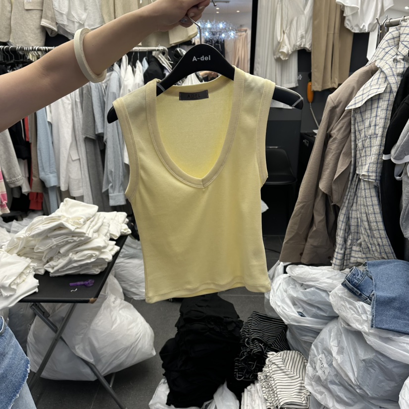 A-DEL韓國東大門直郵女裝新品人氣職業休閑26夏季吊帶背心V領A-DEL吊帶/背心圖色2