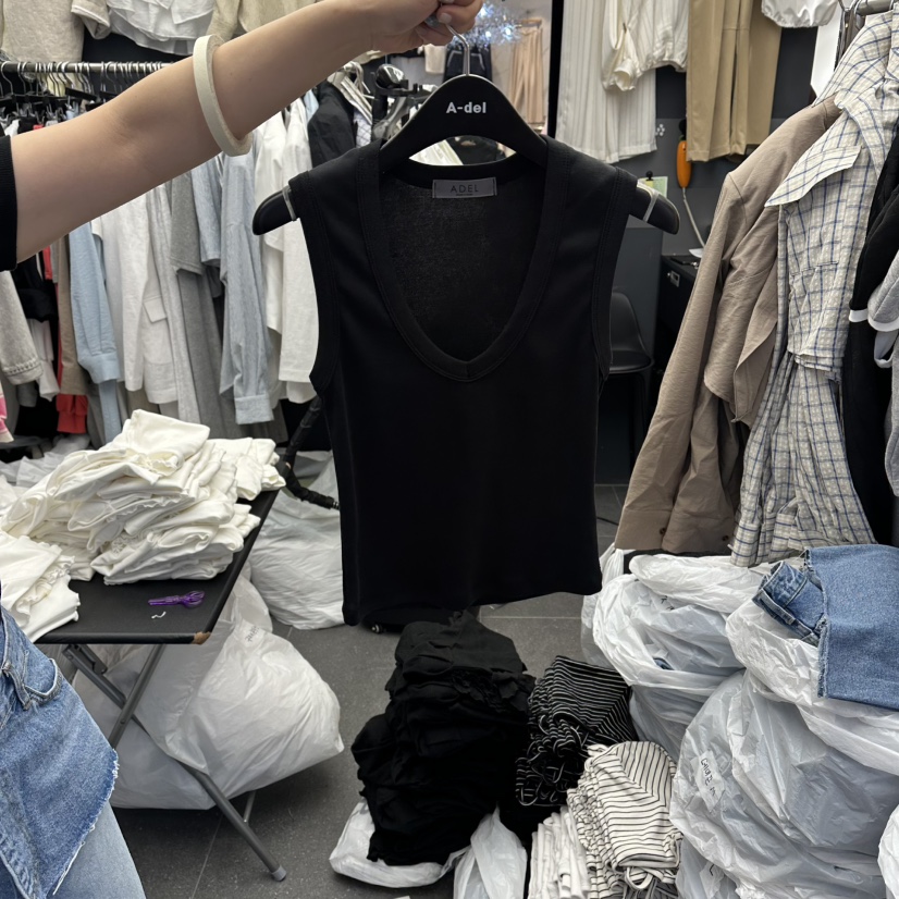 A-DEL韓國東大門直郵女裝新品人氣職業休閑26夏季吊帶背心V領A-DEL吊帶/背心圖色4