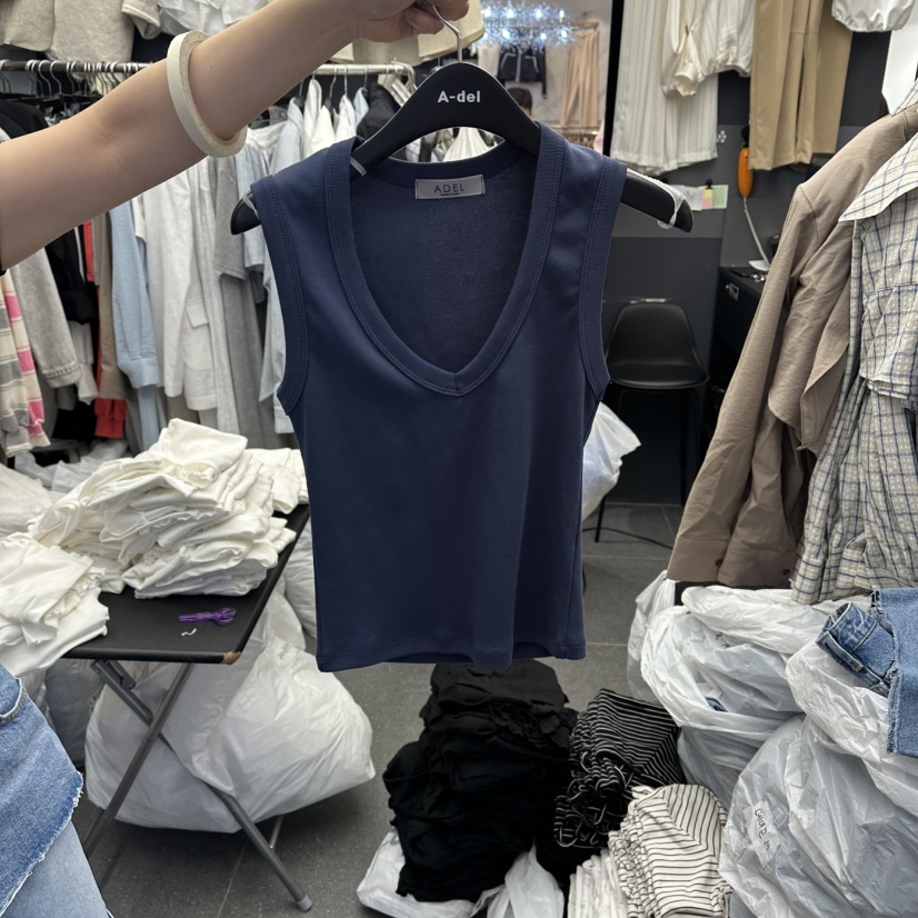 A-DEL韓國東大門直郵女裝新品人氣職業休閑26夏季吊帶背心V領A-DEL吊帶/背心圖色5