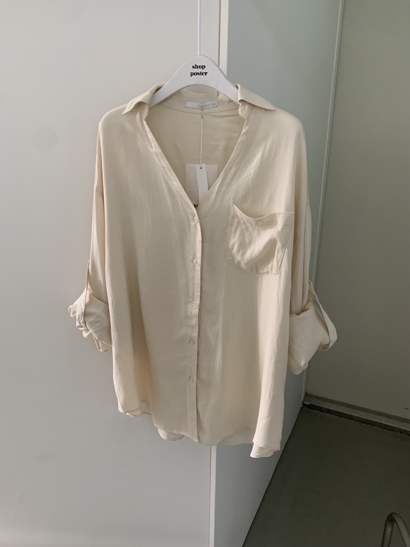SHOP POSTER韓國東大門代購女士新品職業襯衫蕾絲衫亞麻SHOP_POSTER襯衫/蕾絲衫圖色4