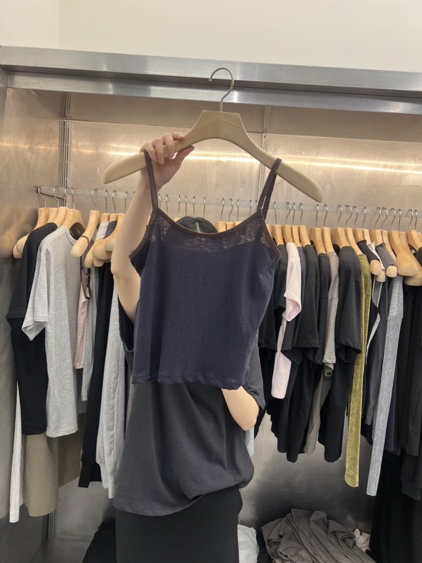 ESSENCE韓國代購女士新品26夏季休閑熱賣人氣吊帶背心撞色ESSENCE吊帶/背心圖色1