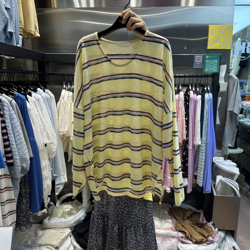 RUNWAY-런웨이韓國東大門直郵女裝新品職業26夏季長袖T恤RUNWAY長袖T恤圖色4