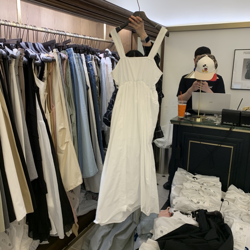 VIRKIN韓國直郵女士新品推薦時尚休閑人氣熱賣連衣裙吊帶裙VIRKIN連衣裙