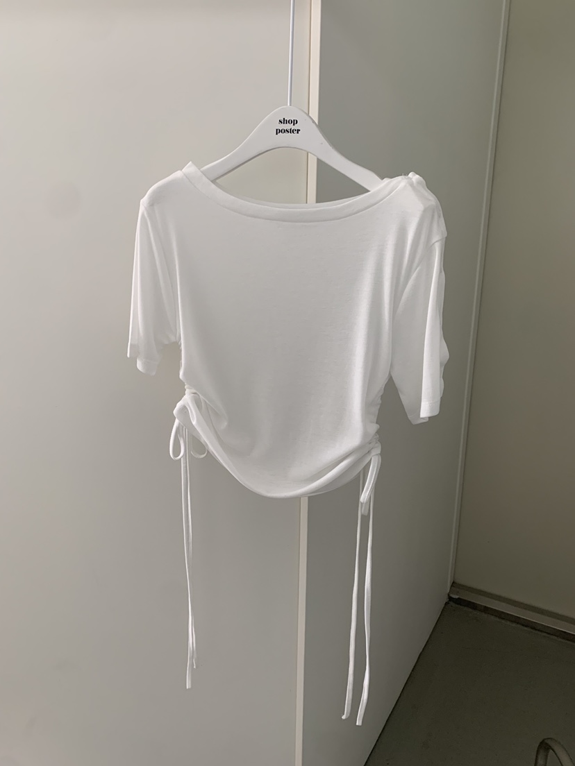 SHOP POSTER東大門實拍韓國女裝新款職業推薦26春夏T恤褶皺SHOP_POSTERT恤圖色1