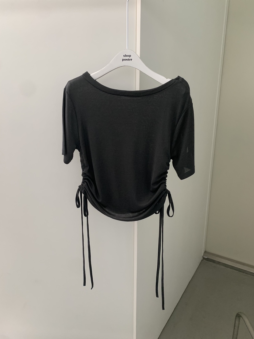 SHOP POSTER東大門實拍韓國女裝新款職業推薦26春夏T恤褶皺SHOP_POSTERT恤圖色3
