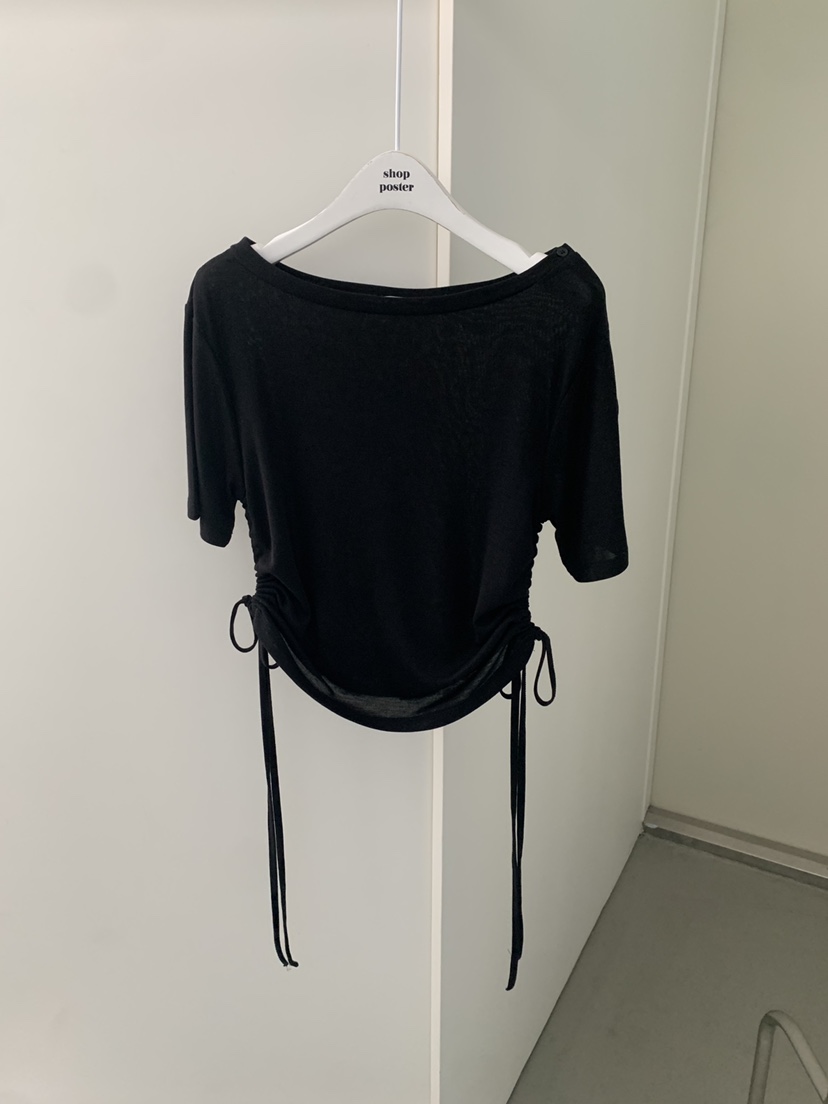 SHOP POSTER東大門實拍韓國女裝新款職業推薦26春夏T恤褶皺SHOP_POSTERT恤圖色4