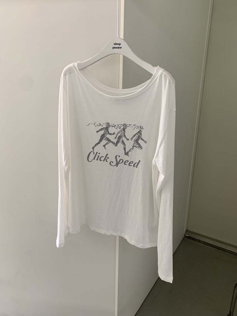 SHOP POSTER東大門實拍韓國女裝新款26春夏休閑時尚長袖T恤SHOP_POSTER長袖T恤圖色1