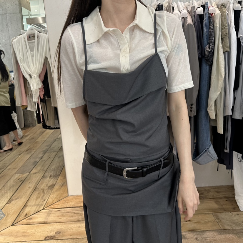 CREAM VILLA韓國東大門直郵女士新款職業吊帶背心不含內搭CREAMVILLA吊帶/背心圖色2