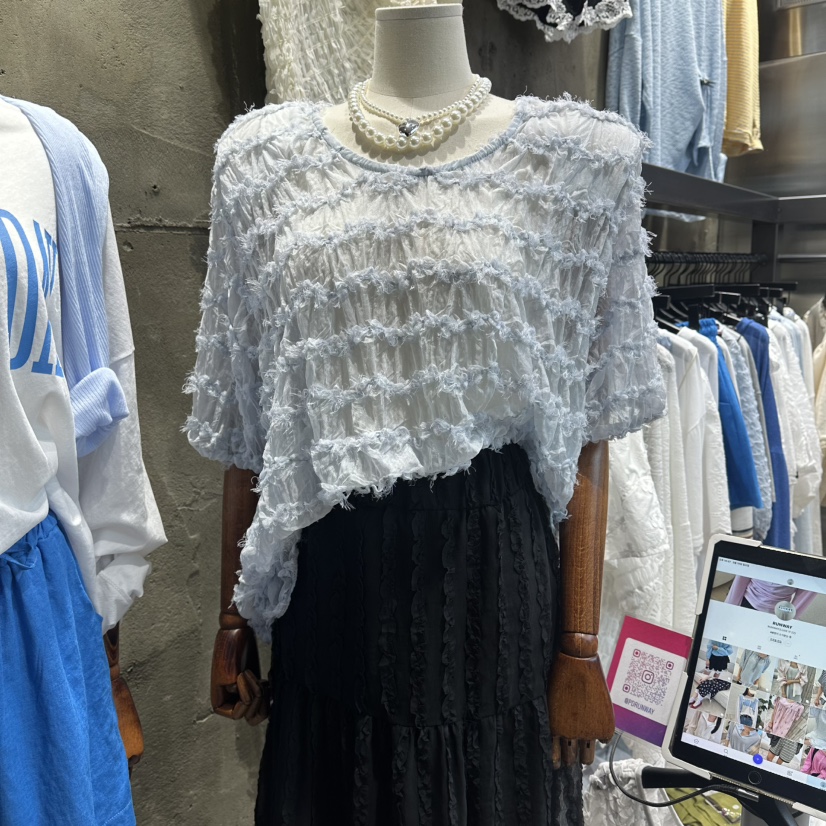 RUNWAY-런웨이韓國直郵女士新品休閑26春夏熱賣襯衫蕾絲衫RUNWAY襯衫/蕾絲衫
