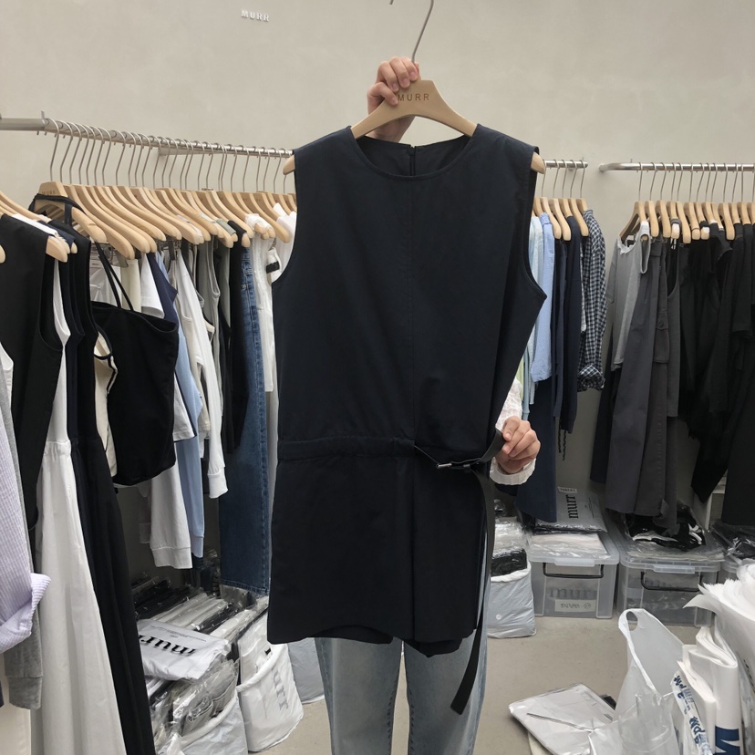 MURR韓國東大門直郵女裝新品26夏季職業人氣時尚連體褲系帶MURR連體褲圖色2