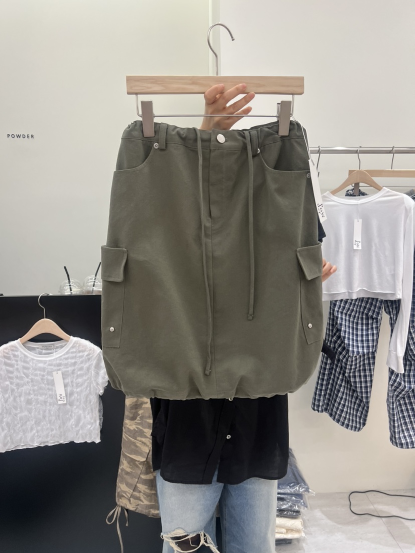 POWDER韓國直郵女士新款職業時尚人氣推薦26夏季短裙工裝POWDER短裙圖色1