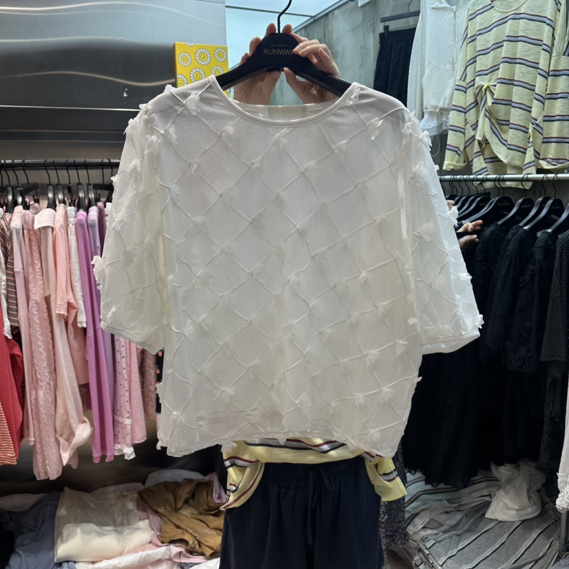 RUNWAY-런웨이韓國直郵女裝新品26夏季時尚26春夏襯衫蕾絲衫RUNWAY襯衫/蕾絲衫圖色1